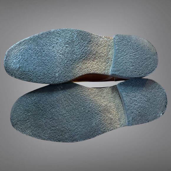 Men's JOHNSTON & MURPHY Copeland Red Brown Oiled Leather Chukka Boots - Picture 10 of 10